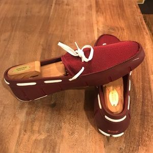 Maroon Braided Lace Swims Loafers Size 11